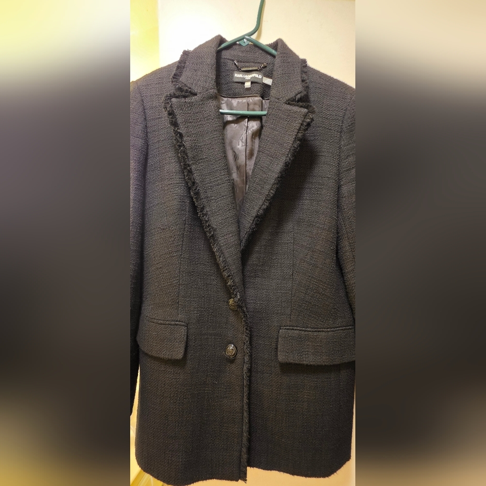 Karl Lagerfeld Women's Black Blazer Sz 8